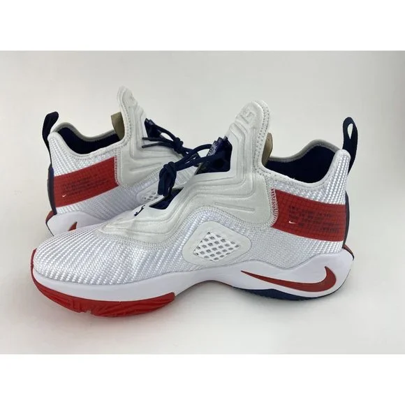 Nike LeBron Soldier 14 USA Red White Men's Basketball Sneakers Shoes - Picture 12 of 12